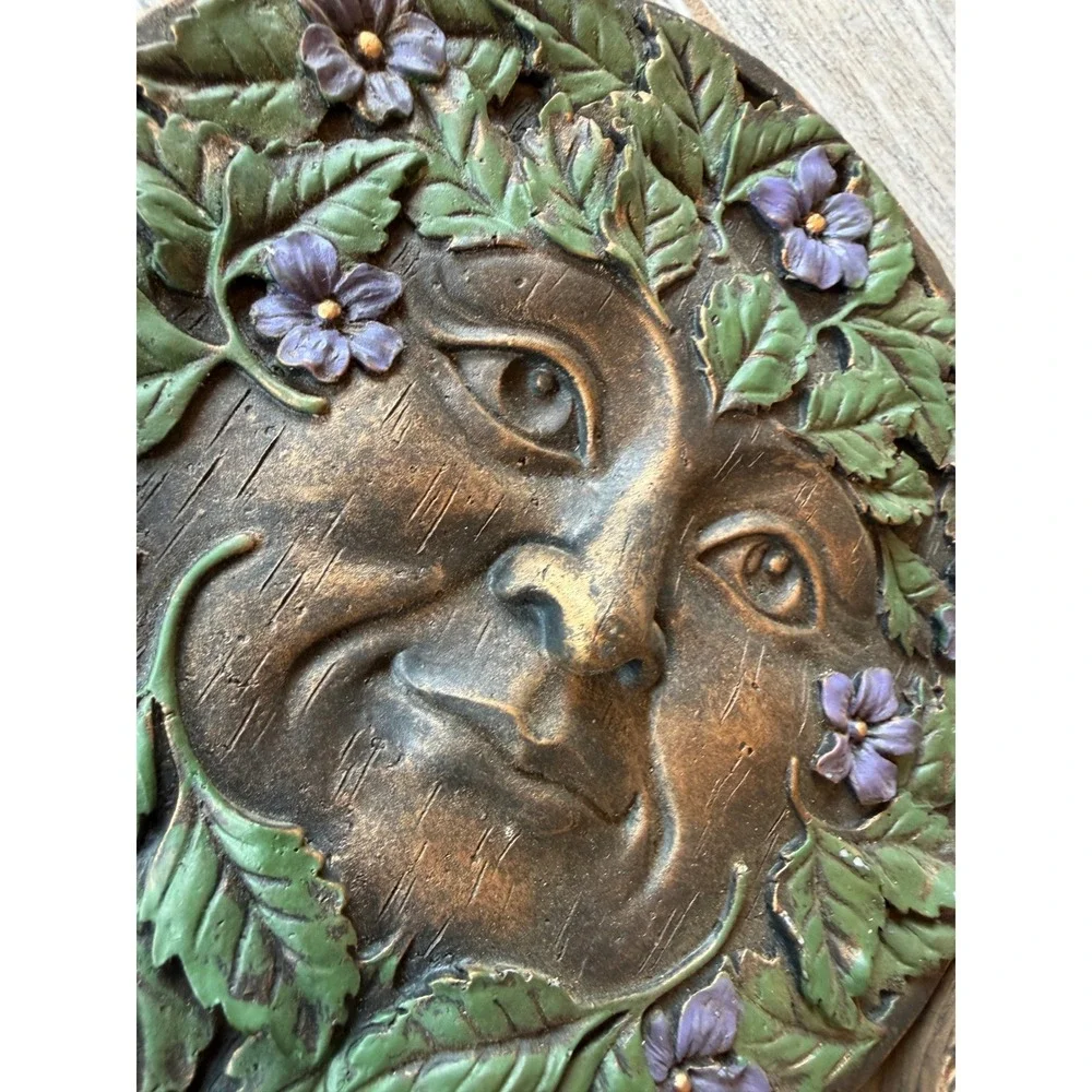 Summit Collection Greenman Seasonal Wall Plaque Set 4 Celtic Art Garden Decor 5